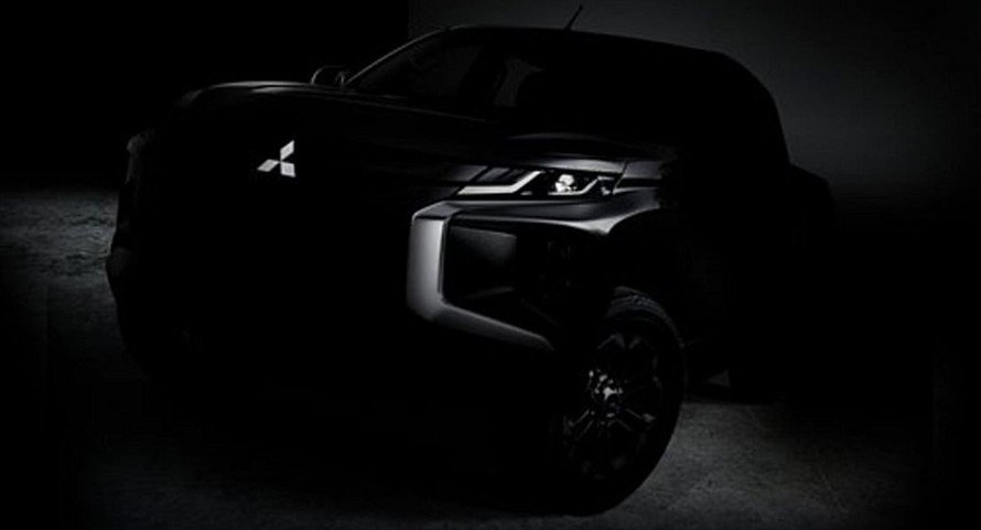 Hình ảnh teaser về mẫu bán tải Triton mới.