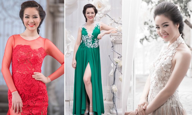 Á hậu Thụy Vân gợi cảm với bộ sưu tập váy dạ hội