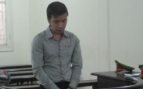 Bị cáo Hưng tại phiên tòa