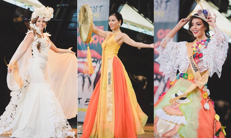 Nguyễn Thị Loan xuất sắc lọt top 10 trang phục dân tộc đẹp nhất.