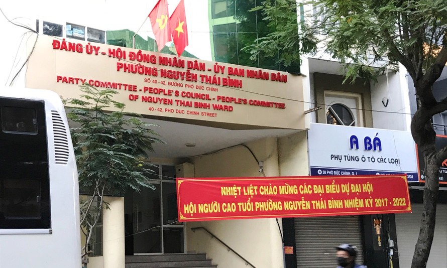 UBND phường Nguyễn Thái Bình, nơi ông Nguyễn Chí Việt công tác trước khi “mất liên lạc” nhiều ngày. Ảnh Việt Văn