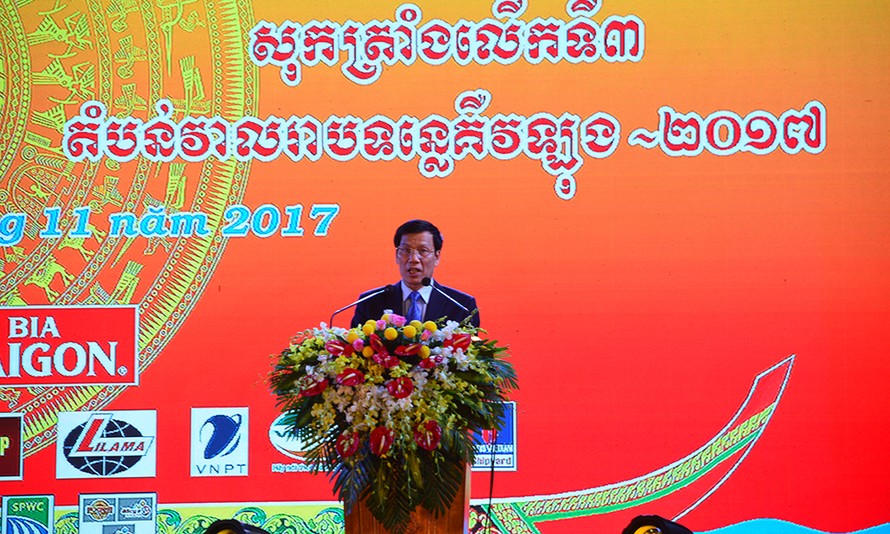 Bộ trưởng Nguyễn Ngọc Thiệp phát biểu.