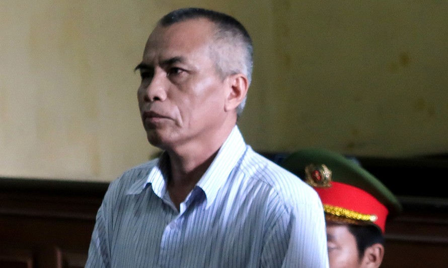 Nguyên giám đốc Quỹ TDND Thạnh Hóa- bị cáo Hồ Văn Thọ - tại phiên tòa phúc thẩm sáng 7/11.