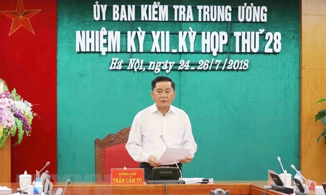 Tiến sỹ Trần Cẩm Tú, Bí thư Trung ương Đảng, Chủ nhiệm Ủy ban Kiểm tra Trung ương. (Nguồn: TTXVN).