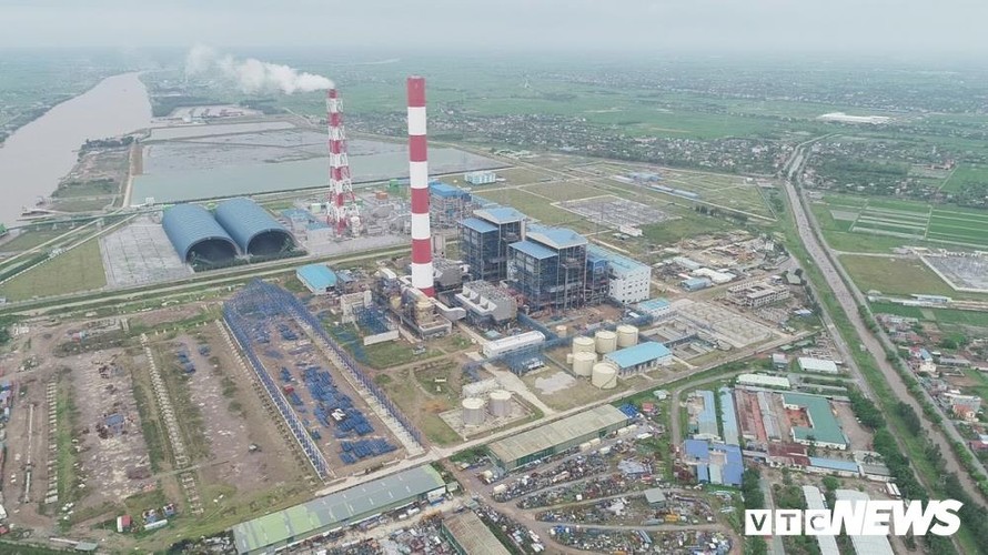 Nhà máy Nhiệt điện Thái Bình 2 nhìn từ trên cao.