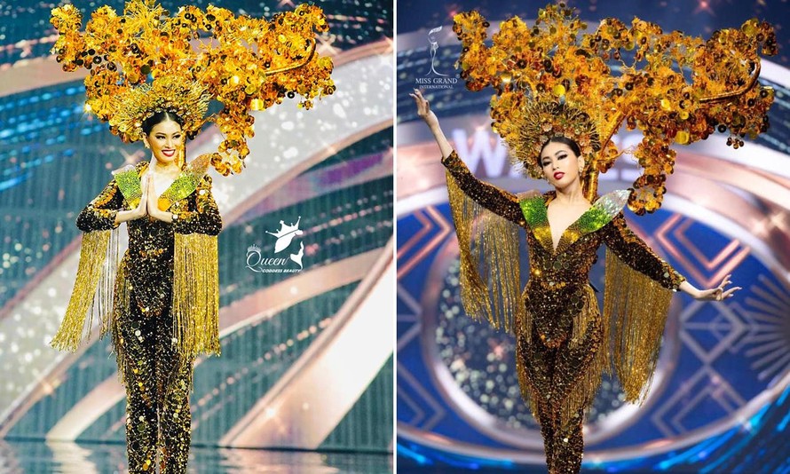 Ngọc Thảo được ban giám khảo bình chọn, lọt top 10 Trang phục dân tộc tại Miss Grand