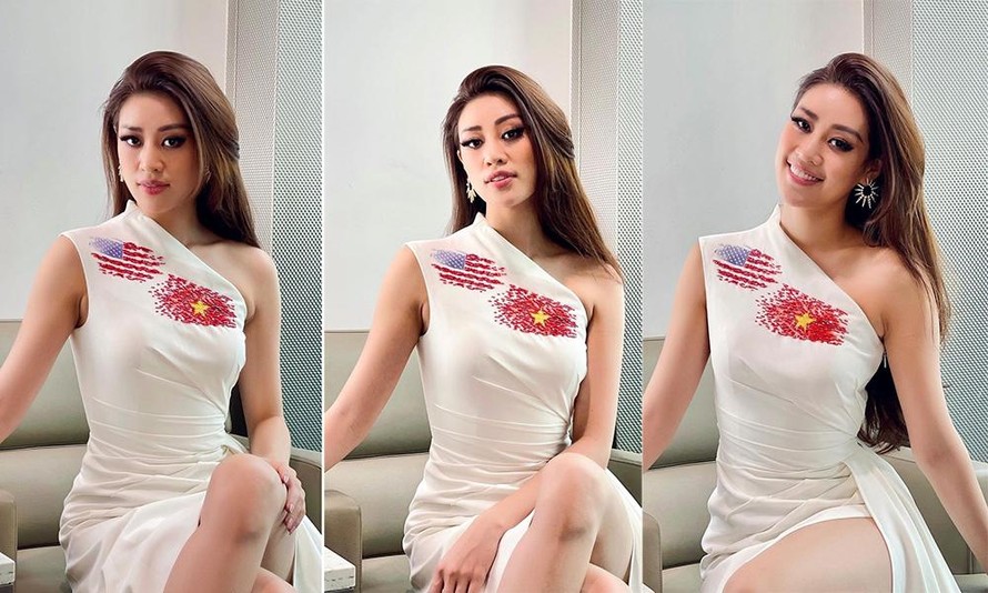 Vừa tới Mỹ, Khánh Vân thể hiện 'chiến thuật' váy áo thông minh làm fan trầm trồ khen ngợi