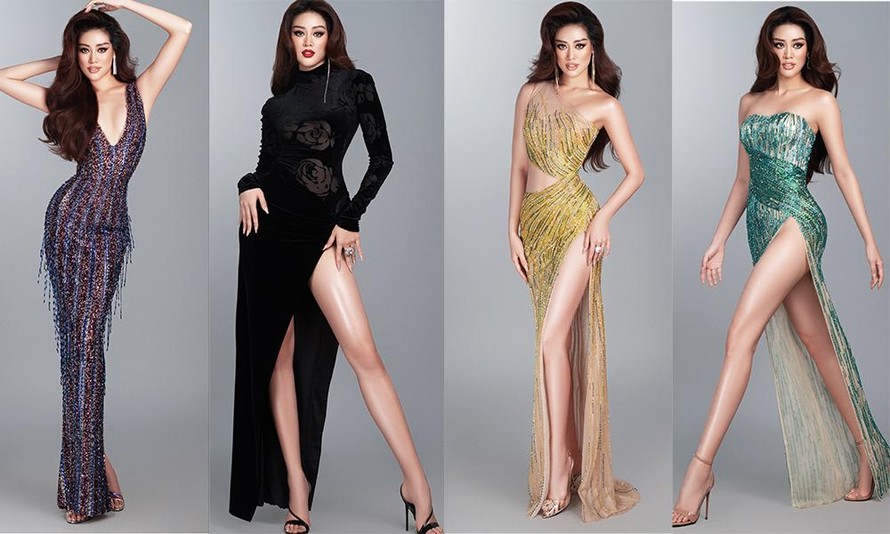 Mừng fanpage đạt 1 triệu follow, Khánh Vân tung loạt váy dạ hội cho bán kết Miss Universe 