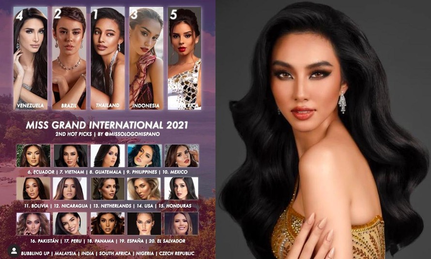 Sau màn trổ tài 'bắn' tiếng Anh, Thuỳ Tiên được dự đoán lọt top 7 Miss Grand 2021