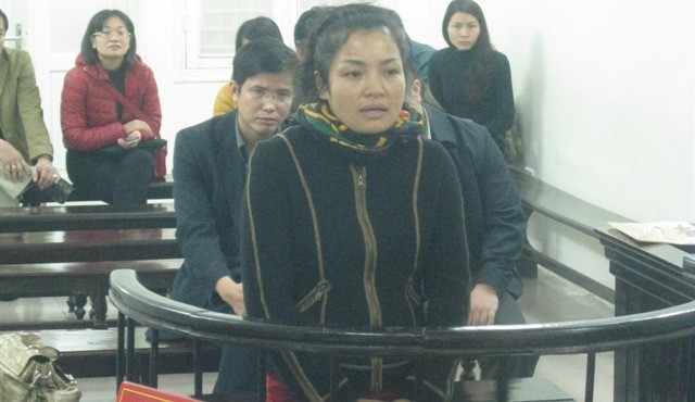 Bị cáo Trử Thị Hòa trong phiên xử