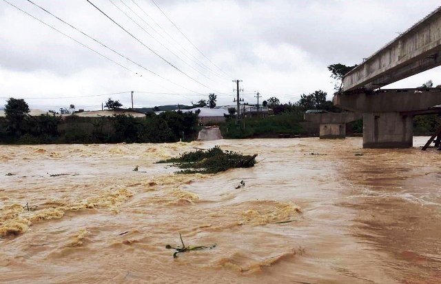 Nước sông Đa Nhim dâng cao gây ngập lụt ở Đơn Dương