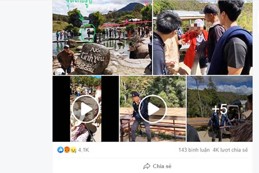 Hình ảnh và video mà nữ du khánh Thái Lan đưa lên mạng thu hút nhiều lượt theo dõi và chia sẻ bức xúc 