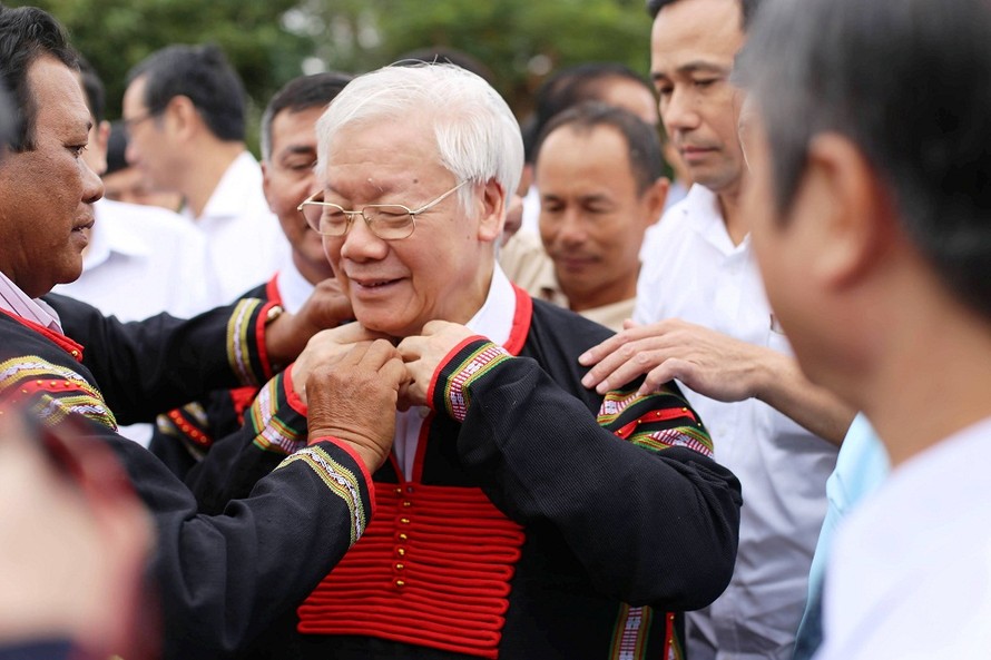 Tổng Bí thư, Chủ tịch nước Nguyễn Phú Trọng dự Ngày hội Đại hội đoàn kết tại xã Dur Kmăl