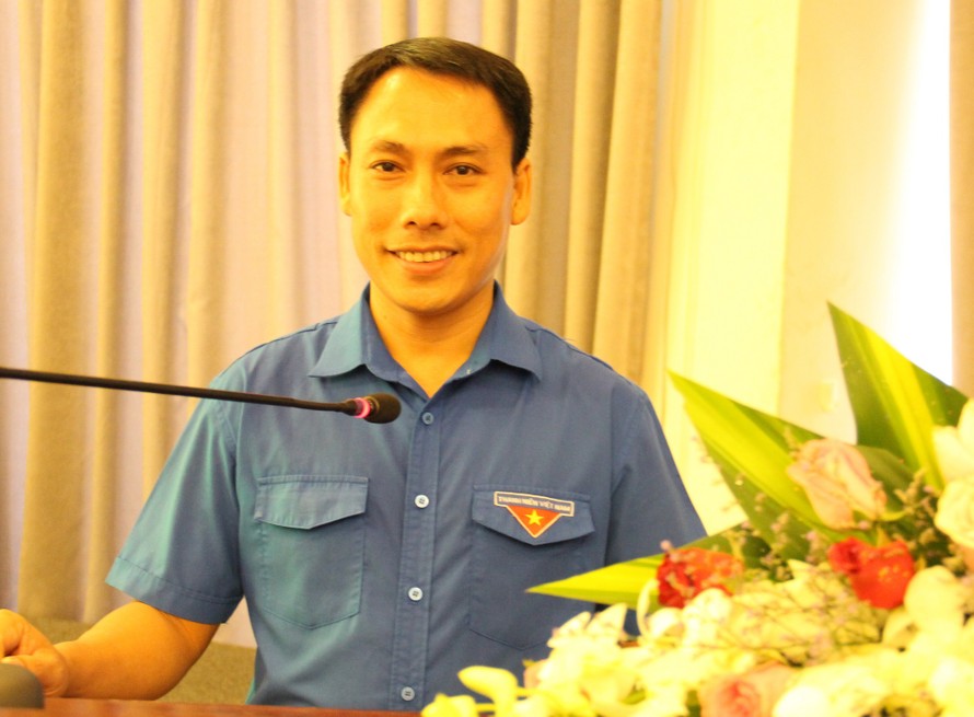 Anh Nguyễn Ngọc Hoàng – Phó bí thư Tỉnh đoàn Đắk Lắk phát biểu tại hội nghị