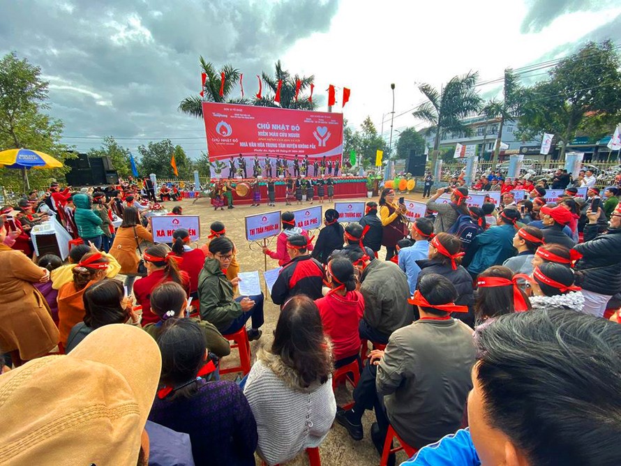 23 dân tộc anh em ở huyện Krông Pắk tỉnh Đắk Lắk hăng hái tham gia Chủ nhật Đỏ 2020