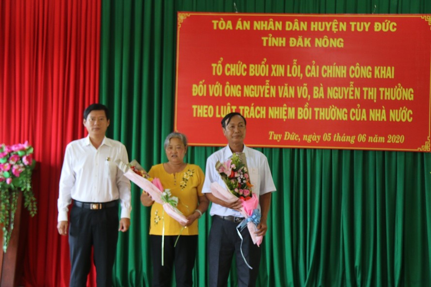 Ông Nguyễn Văn Võ và bà Nguyễn Thị Thưởng bị khép tội oan sai