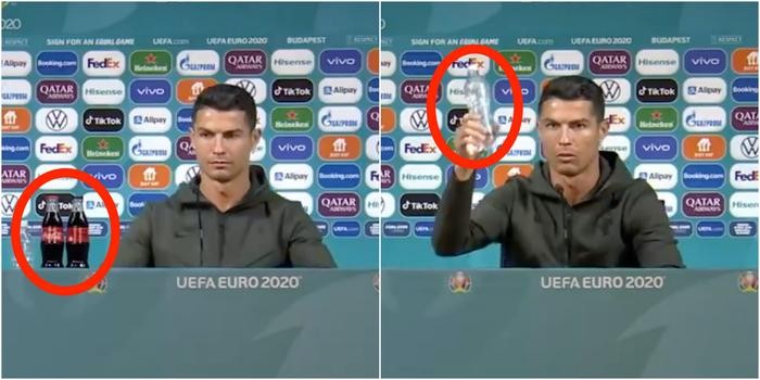 UEFA doạ phạt nếu cầu thủ 'học theo' Ronaldo gạt chai Coca