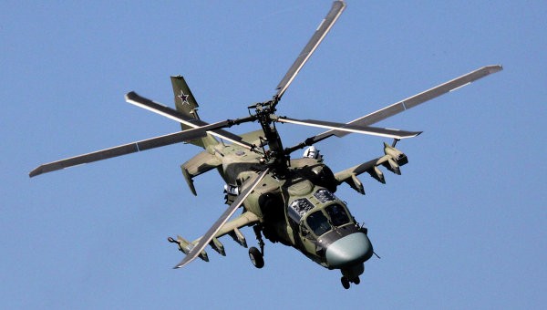 Trực thăng tấn công Ka-52 Alligator của không quân Nga. Ảnh: RIA Novosti