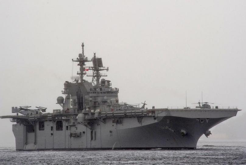 Hải quân Mỹ thả neo siêu tàu đổ bộ mới nhất