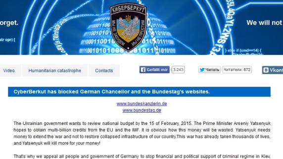 Website của bà Merkel bị đánh sập trong ngày Thủ tướng Ukraine tới Đức