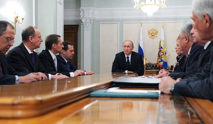 Tổng thống Vladimir Putin chủ trì cuộc họp của Hội đồng An ninh Liên bang diễn ra hôm nay, 23/1.