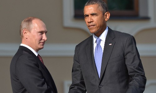 Tổng thống Nga Vladimir Putin (trái) và Tổng thống Mỹ Barack Obama tại hội nghị thượng đỉnh G20 tại St Petersburg, ngày 5/9/2013