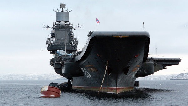 Tàu sân bay duy nhất của hải quân Nga Admiral Kuznetsov bất ngờ tái xuất. Ảnh: RIA Novosti