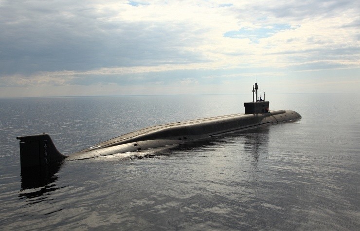 Tàu ngầm hạt nhân Vladimir Monomakh. Ảnh: Tass