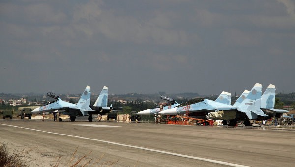 Chiến đấu cơ Nga tại một căn cứ không quân Syria. Ảnh: RIA Novosti