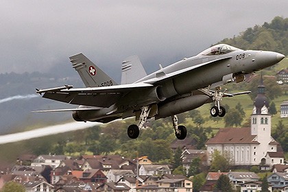 Chiến đấu cơ F/A-18 của Thụy Sĩ. Ảnh: Reuters
