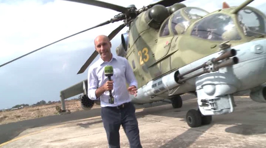 [VIDEO] Lộ diện trực thăng quân sự bảo vệ căn cứ Nga ở Syria