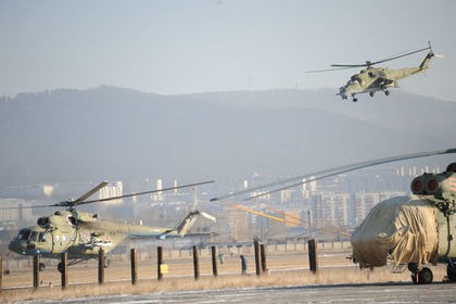 Trực thăng tấn công hạng nặng Mi-35M của Nga đã có mặt tại Syria. Ảnh: RIA Novosti