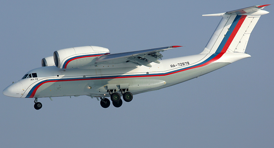 Một chiếc máy bay vận tải quân sự An-72 của Nga. Ảnh: Tass