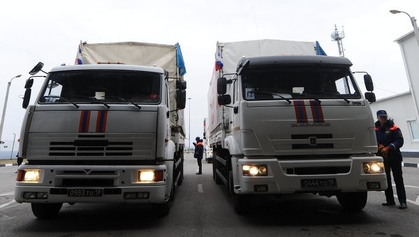 Nga tiếp tục chuyển hàng nhân đạo sang miền Đông Nam Ukraine. Ảnh: RIA Novosti