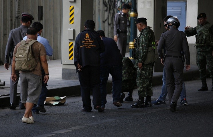 Hiện trường vụ đánh bom ở miền Nam Thái Lan. Ảnh: EPA