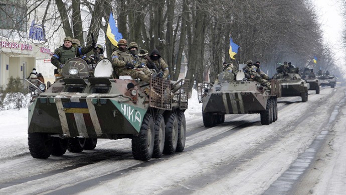 Kiev cho biết tình hình miền Đông tiếp tục diễn biến phức tạp bất chấp lệnh ngừng bắn. Ảnh: RT