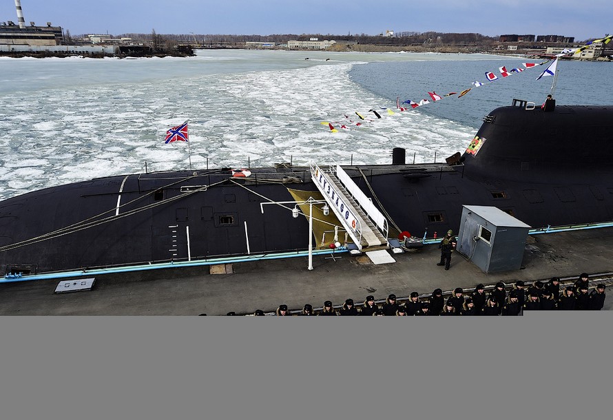 Mục kích tàu ngầm ‘Cuồng phong’ trở lại hạm đội Nga