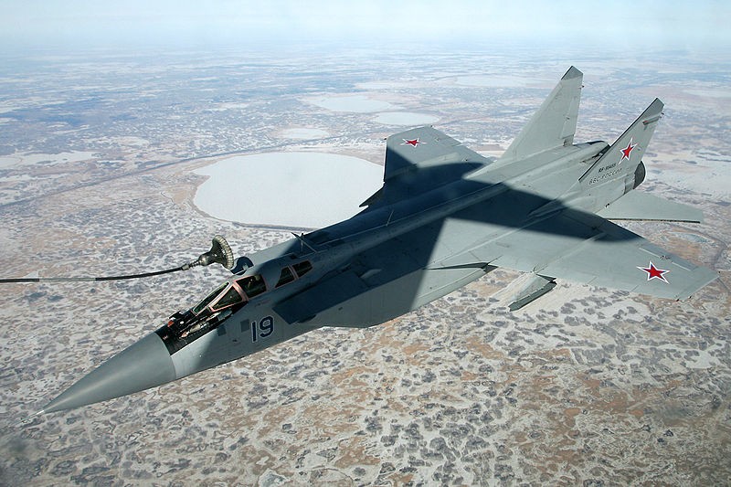 Tiêm kích đánh chặn MiG-31 của không quân Nga. Ảnh: Bộ Quốc phòng Nga