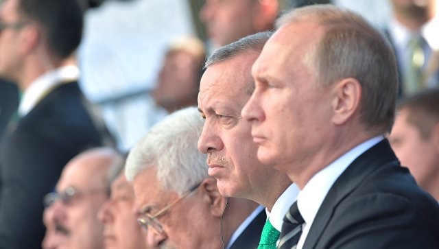 Tổng thống Nga Putin và người đồng cấp Thổ Nhĩ Kỳ sẽ có cuộc gặp song phương quan trọng ở Nga. Ảnh: RIA Novosti