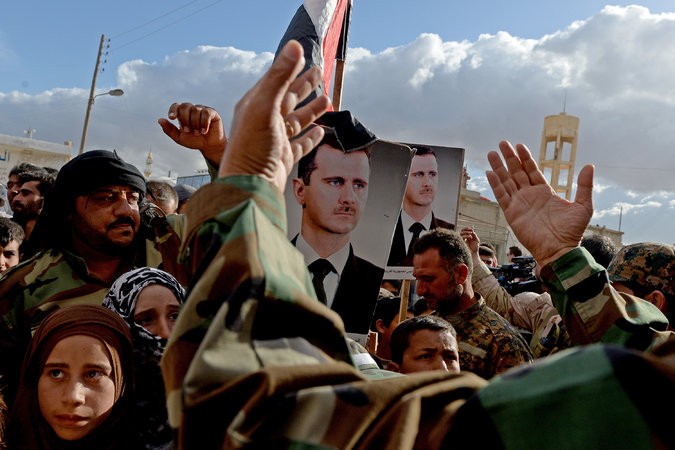 Vị trí của Tổng thống Bashar al-Assad được củng cố nhờ chiến dịch quân sự của Nga ở Syria. Ảnh: AFP