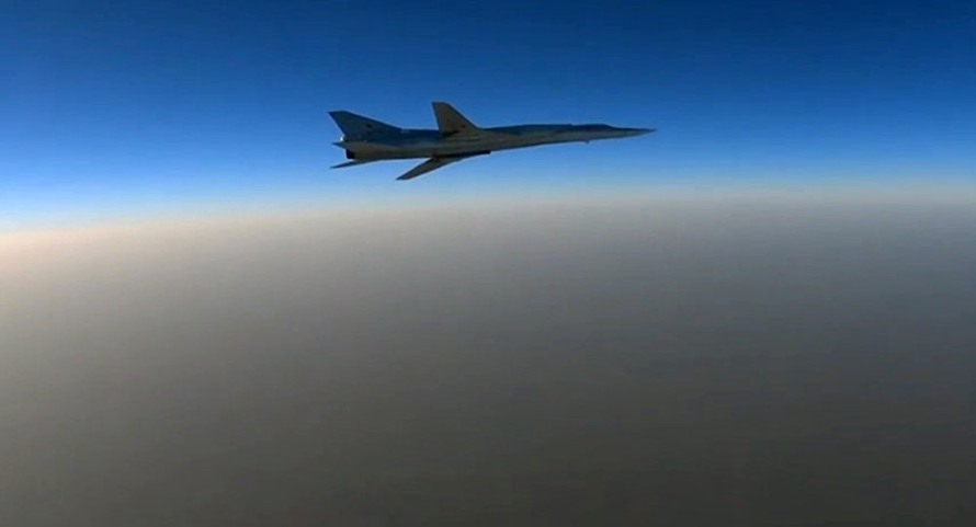 Máy bay ném bom Tu-22M3 của Nga ném bom khủng bố ở Syria. Ảnh: RIA Novosti