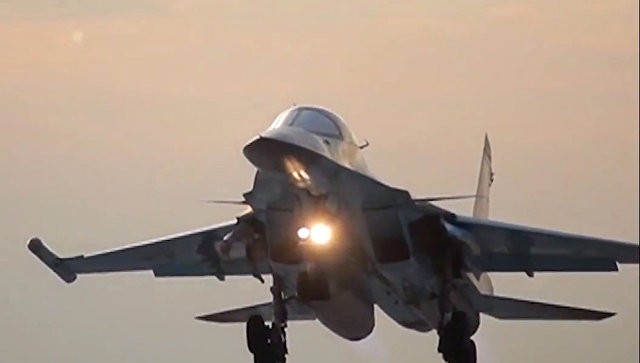 Không quân Nga tiếp tục các cuộc tấn công mục tiêu khủng bố IS ở Syria. Ảnh: Bộ Quốc phòng Nga