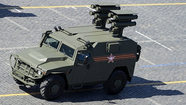 Hệ thống Cornet được gắn trên xe bọc thép Tiger. Ảnh: Bộ Quốc phòng Nga