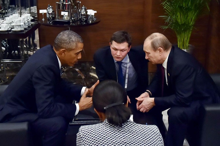 Tổng thống Nga Vladimir Putin (phải) và người đồng cấp Mỹ Barack Obama có thể hội đàm bên lề hội nghị G20 tại Trung Quốc. Ảnh: Tass