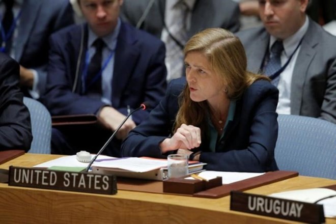 Đại sứ Mỹ tại Liên hợp quốc Samantha Power. Ảnh: Reuters