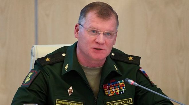 Người phát ngôn Bộ Quốc phòng Nga Igor Konasenkov. Ảnh: Tass 