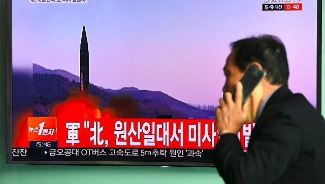Một vụ phóng thử tên lửa của Triều Tiên. Ảnh: AFP