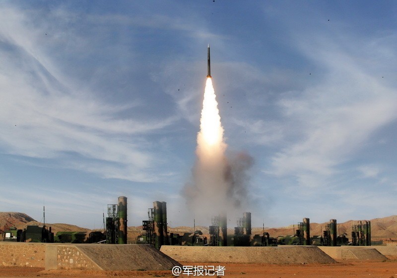 Trung Quốc khai hỏa hệ thồng phòng không HQ-9. Ảnh: Sina