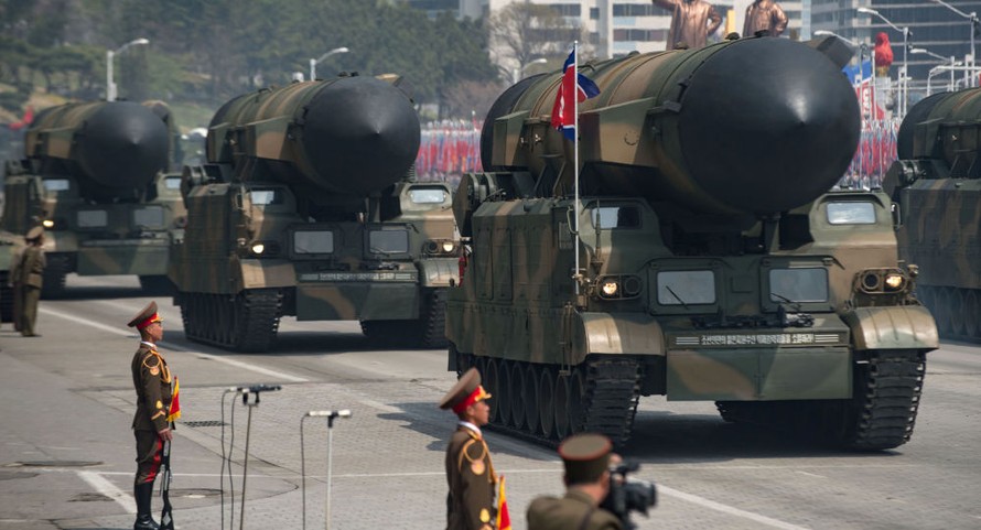 Chuyên gia Nga đánh giá cao cuộc duyệt binh hoành tráng của quân đội Triều Tiên hôm 15/4 tại Bình Nhưỡng. Ảnh: AFP