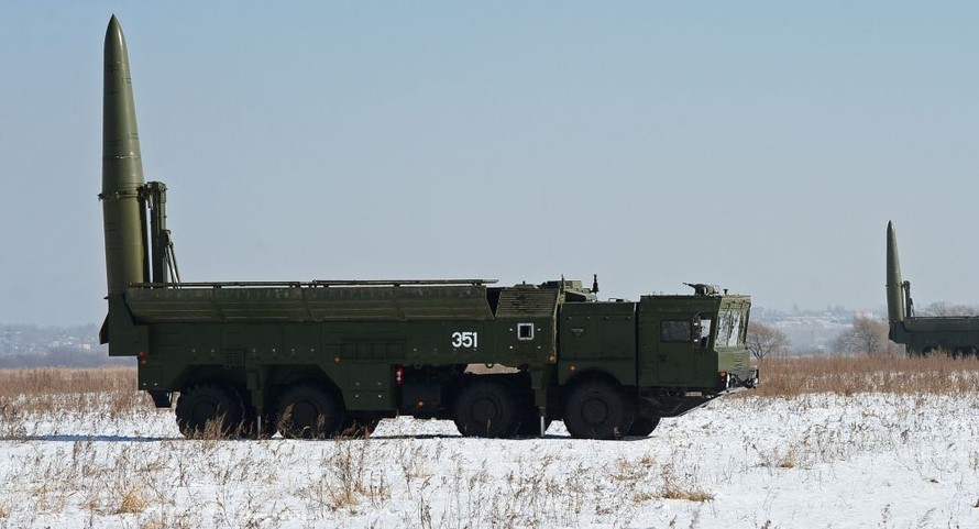 Tên lửa tấn công chiến thuật Iskander-M của Nga. Ảnh: Bộ Quốc phòng